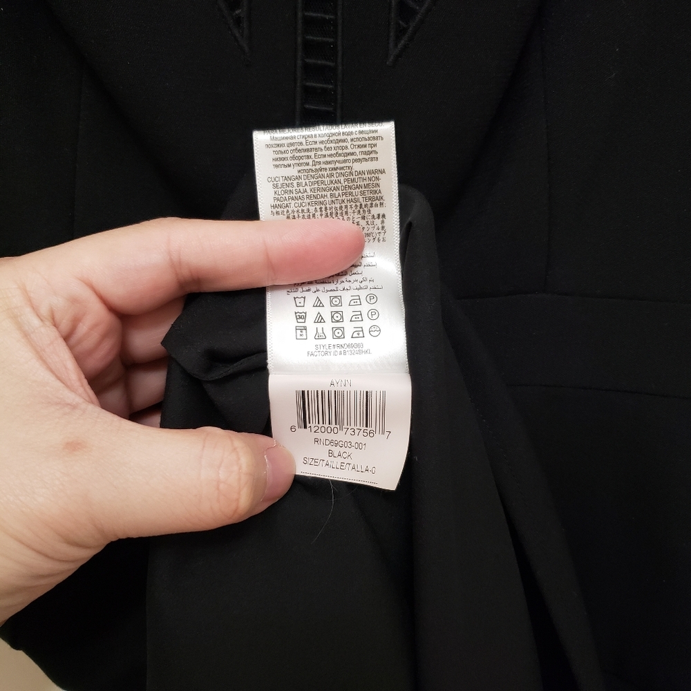 BCBGMaxAzria Embroidered Sheer-Trim Dress - Picture 7 of 16